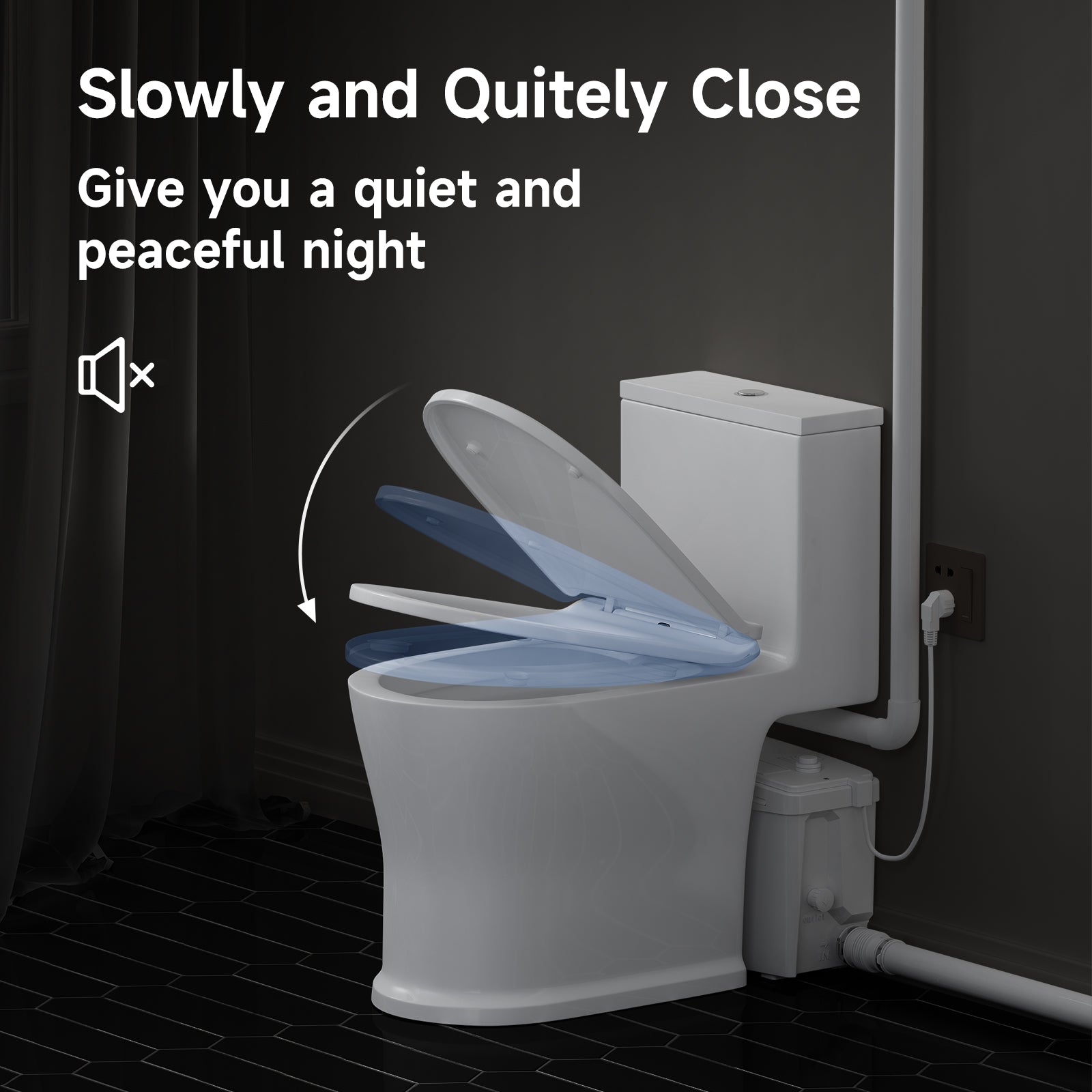 Wholesale Macerator Toilet with Powerful Macerator Pump JLF-FLO500 PatioZones